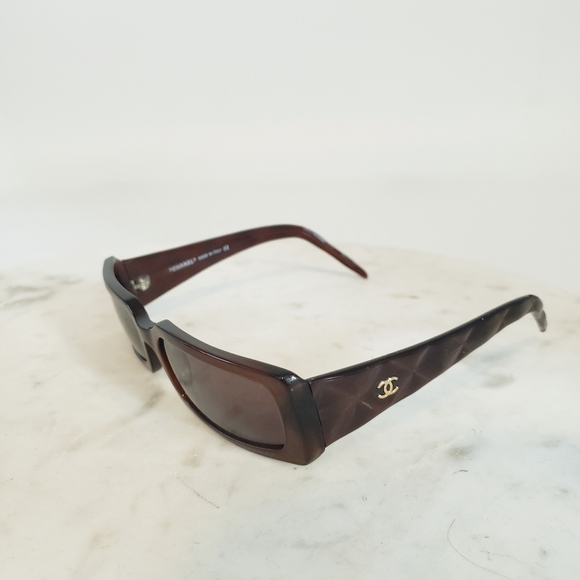 CHANEL Accessories - Chanel Vintage Quilted Sunglasses 5046 Tortoise